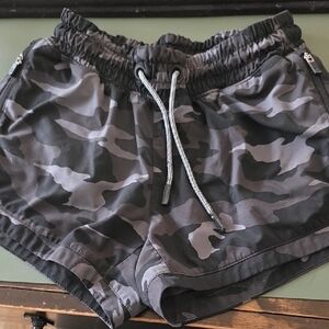 ATHLETA Girl Black Camo Print Shorts